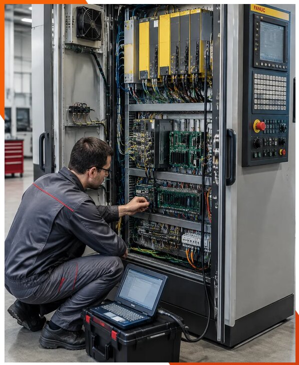 Ремонт систем ЧПУ FANUC промышленных станков в Златоусте